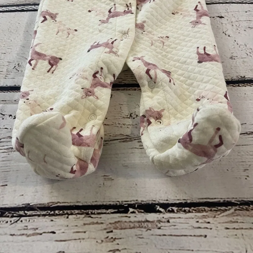 Chickpea Baby Girl Footie Pajamas 6-9‎ Months Baby Deers
